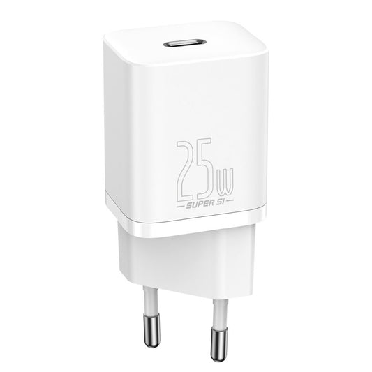 Carregador de rede Baseus Super Si, 25 W, 3 A, 1 x USB-C, branco CCSP020102