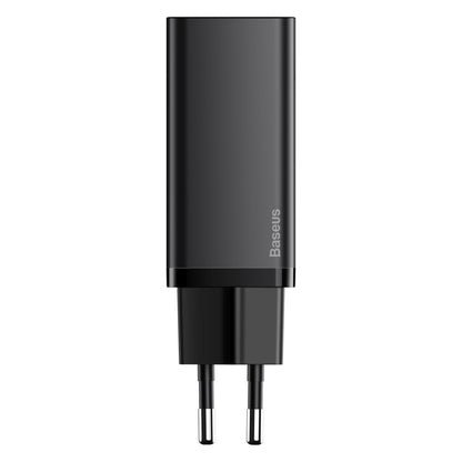 Carregador de rede Baseus GaN2 Lite, 65W, 3A, 1 x USB-A - 1 x USB-C, preto CCGAN2L-B01 