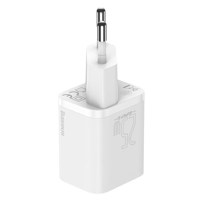 Carregador de rede Baseus Super Si, 25 W, 3 A, 1 x USB-C, branco CCSP020102