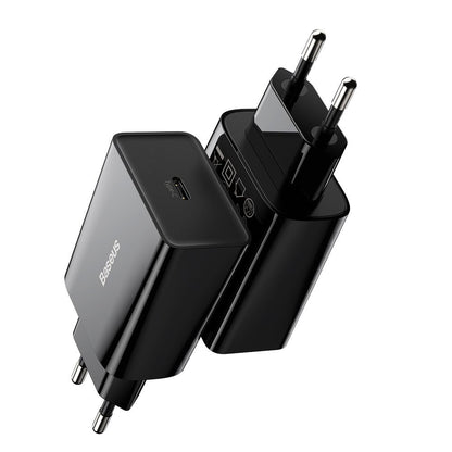 Carregador de rede rápido Baseus, 20W, 3A, 1 x USB-C, preto CCFS-SN01 