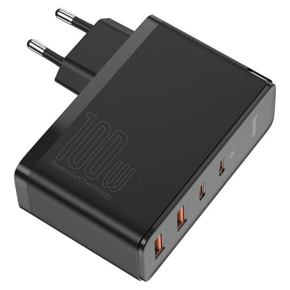 Carregador de rede Baseus GaN2 Pro, 100W, 5A, 2 x USB-A - 2 x USB-C, preto CCGAN2P-L01