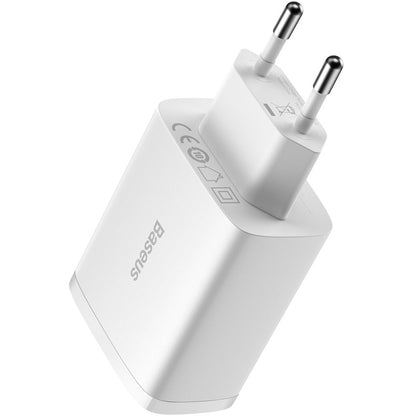 Carregador de rede compacto Baseus 3U, 17W, 2.1A, 3 x USB-A, branco CCXJ020102