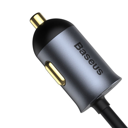 Carregador de automóvel Baseus Share Together, 120 W, 3 A, 2 x USB-A - 2 x USB-C, cinzento CCBT-A0G