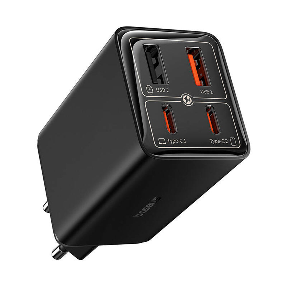 Carregador de rede USB-C Baseus GaN 6 Pro, 65 W, 3,25 A, 2 x USB-A - 2 x USB-C, preto P10162701113113-00 