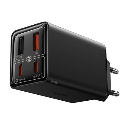 Carregador de rede USB-C Baseus GaN 6 Pro, 65 W, 3,25 A, 2 x USB-A - 2 x USB-C, preto P10162701113113-00 