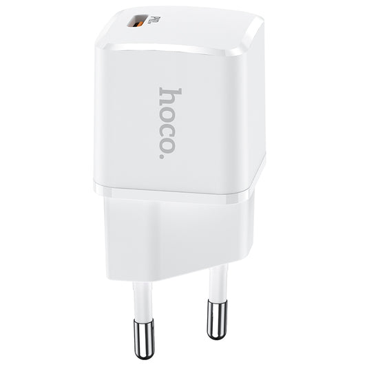 Carregador de rede HOCO N10, 20W, 3A, 1 x USB-C, branco