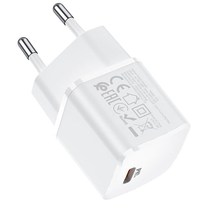 Carregador de rede HOCO N10, 20W, 3A, 1 x USB-C, branco