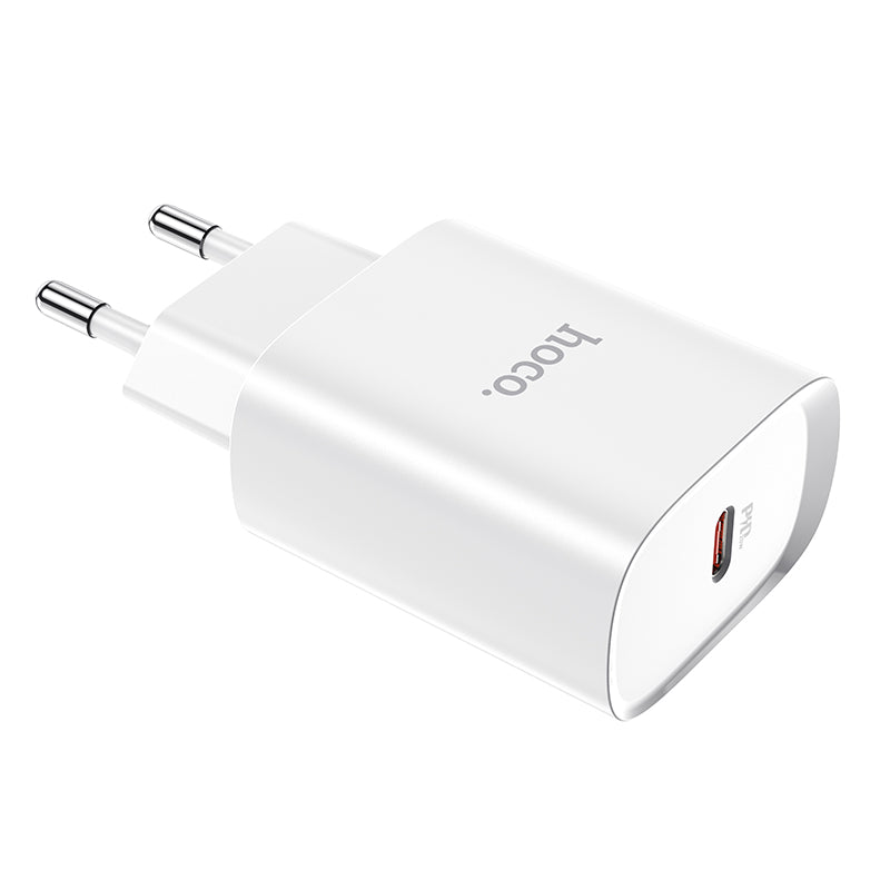 Carregador de rede HOCO N14, 20W, 3A, 1 x USB-C, branco