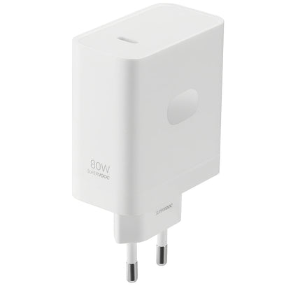 Carregador de rede OnePlus com cabo USB-C OnePlus, 80 W, 7,3 A, 1 x USB-C, branco 5461100248