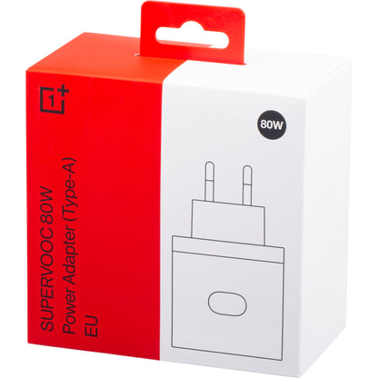 Carregador de Rede OnePlus, 80W, 7.3A, 1 x USB-A, Branco 5461100064