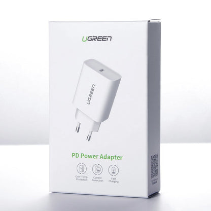 Carregador de Rede UGREEN CD137, 18W, 3A, 1 x USB-C, Branco