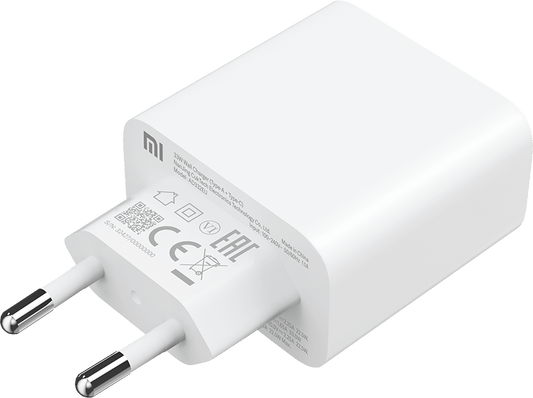 Carregador de rede Xiaomi, 33 W, 3 A, 1 x USB-A - 1 x USB-C, branco BHR4996996GL