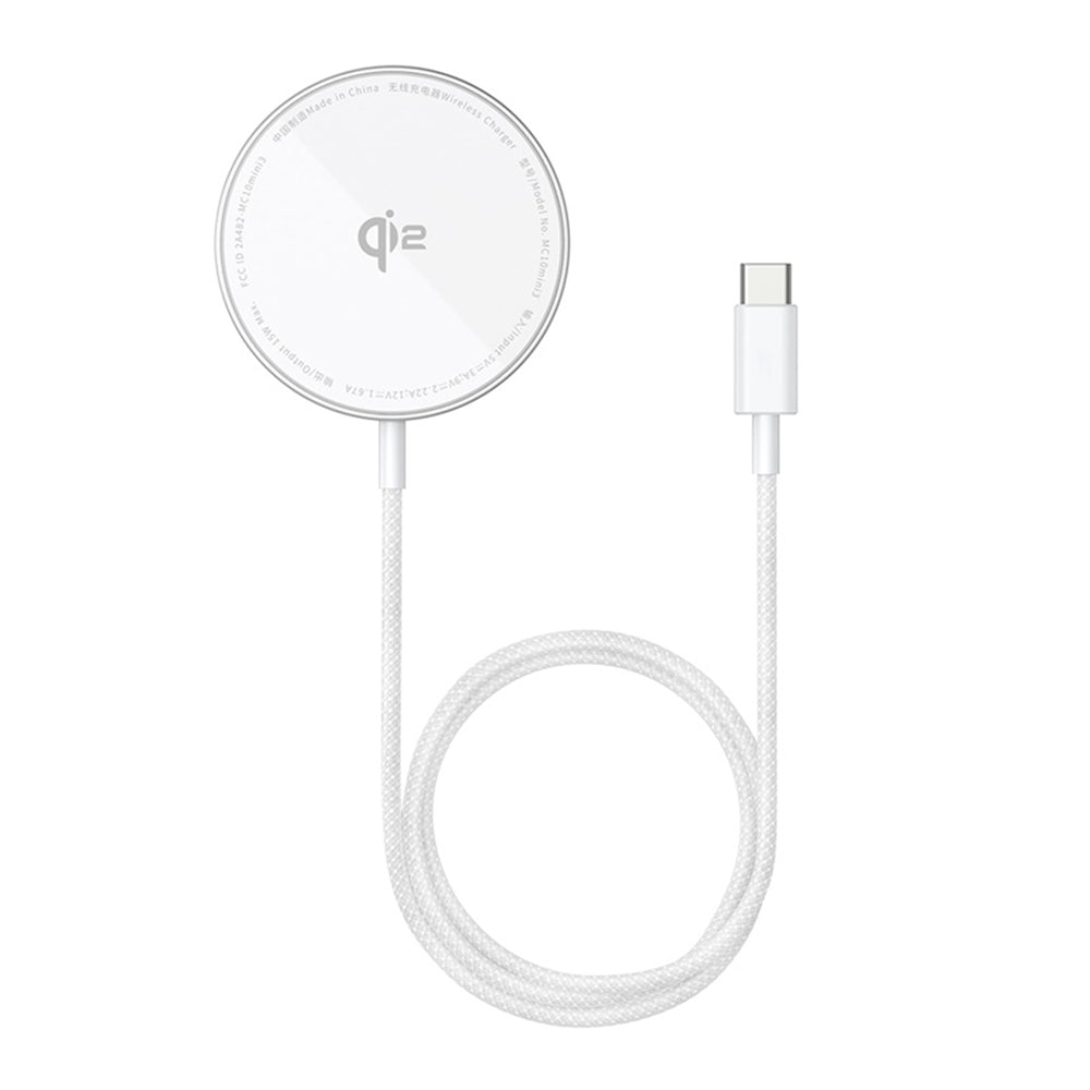 Carregador de Rede Sem Fios Baseus Simple Mini4 Air, 15W, 1.67A, Prateado P10278200S11-00