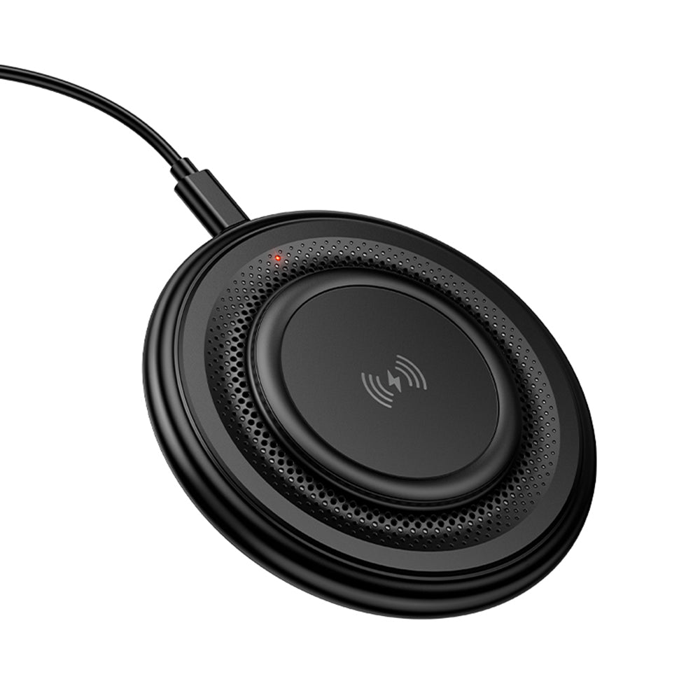 Carregador de Rede Sem Fios Borofone BQ40 Crown, 15W, 1.67A, Preto