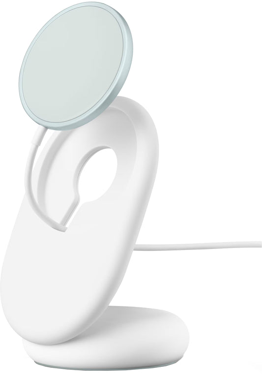 Carregador de Rede Sem Fios com Suporte Google Pixelsnap, 25W, Cinza Azulado