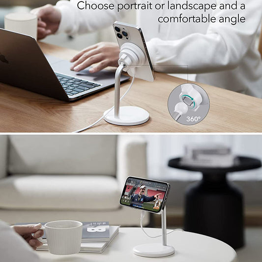 Carregador de Rede Sem Fios ESR HaloLock Shift, 15W, 1.67A, Branco