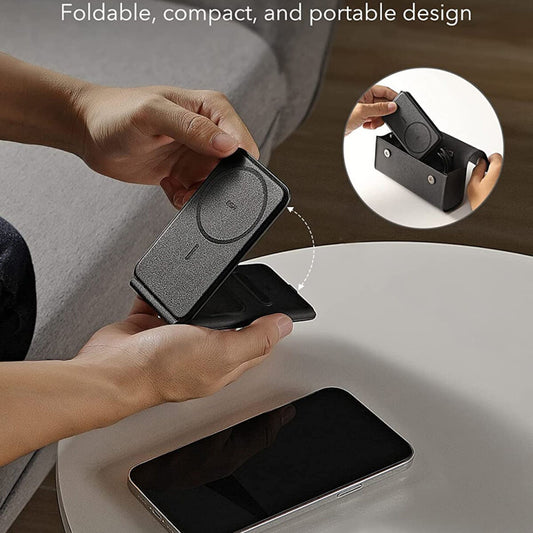 Carregador de Rede Sem Fios ESR Travel 3in1, 15W, 1.67A, Preto