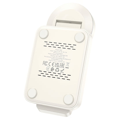 Carregador de Rede Sem Fios HOCO CQ3 3em1, 15W, 1.67A, Branco