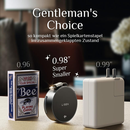 Carregador de Rede Sem Fios Lisen W103 3em1, 7.5W, 1.1A, Preto YL0324090008