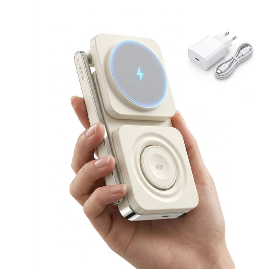 Carregador de Rede Wireless Lisen 3in1, 15W, 1.67A, Branco YL0223110006