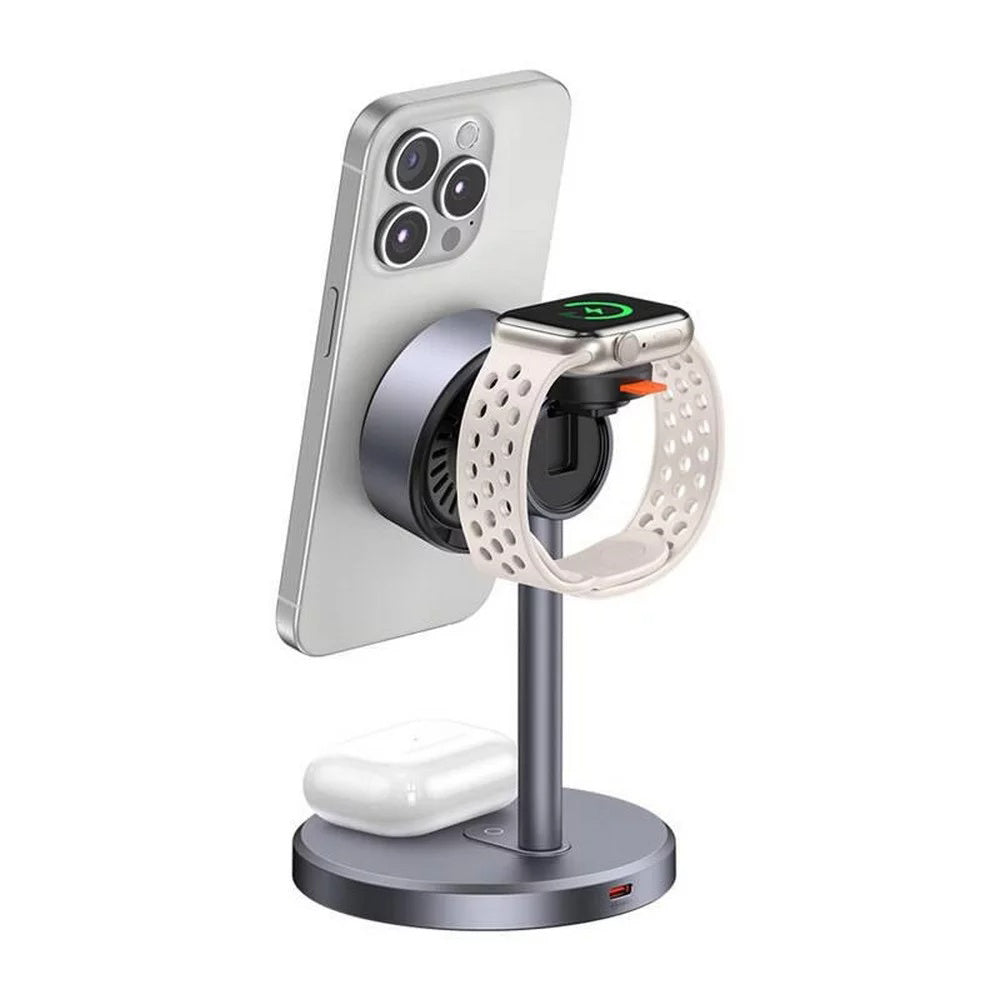 Carregador de Rede Wireless McDodo CH-2460 Swan 3em1, 22.5W, 1.67A, Cinzento
