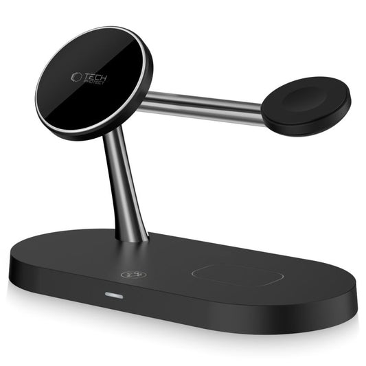 Carregador de Rede Wireless Tech-Protect A12 3in1, 15W, 1.67A, Preto