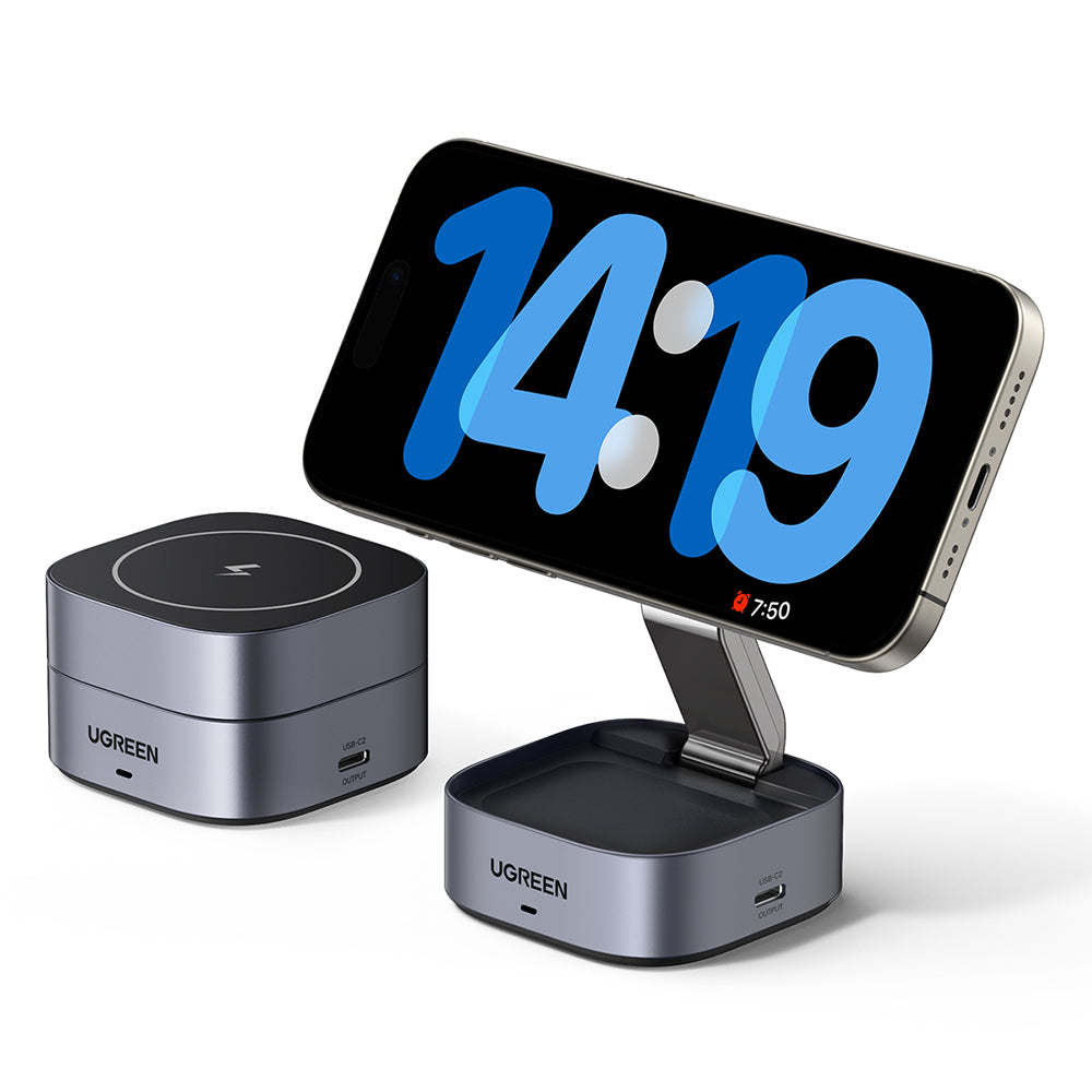 Carregador de Rede Sem Fios UGREEN W526 3em1, 20W, 1.67A, 1 x USB-C, Preto