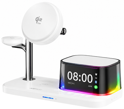 Carregador de Rede Sem Fios XO Design CX045 3em1, 25W, Branco