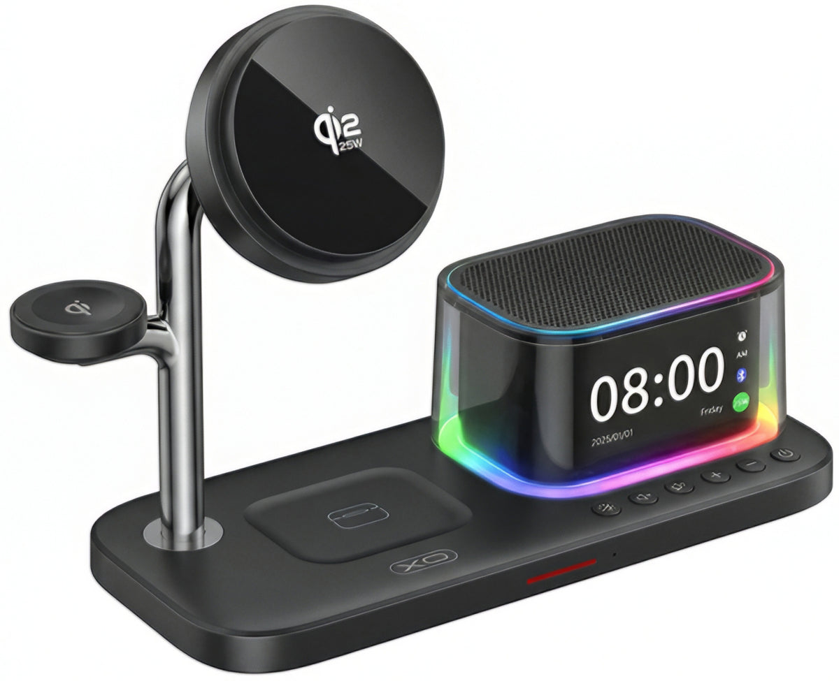 Carregador de Rede Sem Fios XO Design CX045 3em1, 25W, Preto