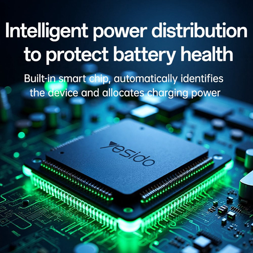 Carregador de Rede Sem Fios Yesido DS29 5in1, 15W, 1.67A, Branco