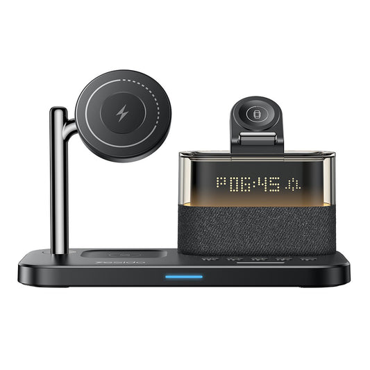 Carregador de Rede Sem Fios Yesido DS37 Display 3 em 1, 25W, 1.67A, Preto