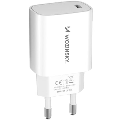 Carregador de Rede WZK WGWCCW, 20W, 3A, 1 x USB-C, Branco