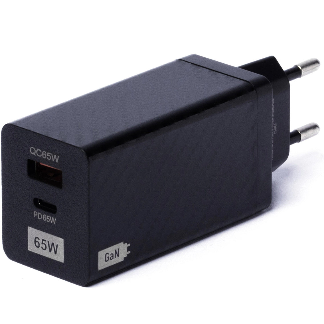 Carregador de rede WZK WWCG01, 65W, 3A, 1 x USB-A - 1 x USB-C, preto 