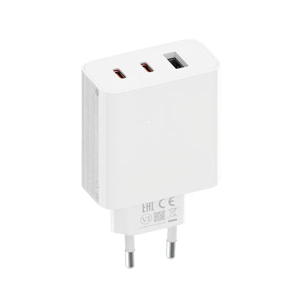 Carregador de rede Xiaomi 2C1A GaN, 67W, 3A, 1 x USB-A - 2 x USB-C, branco 