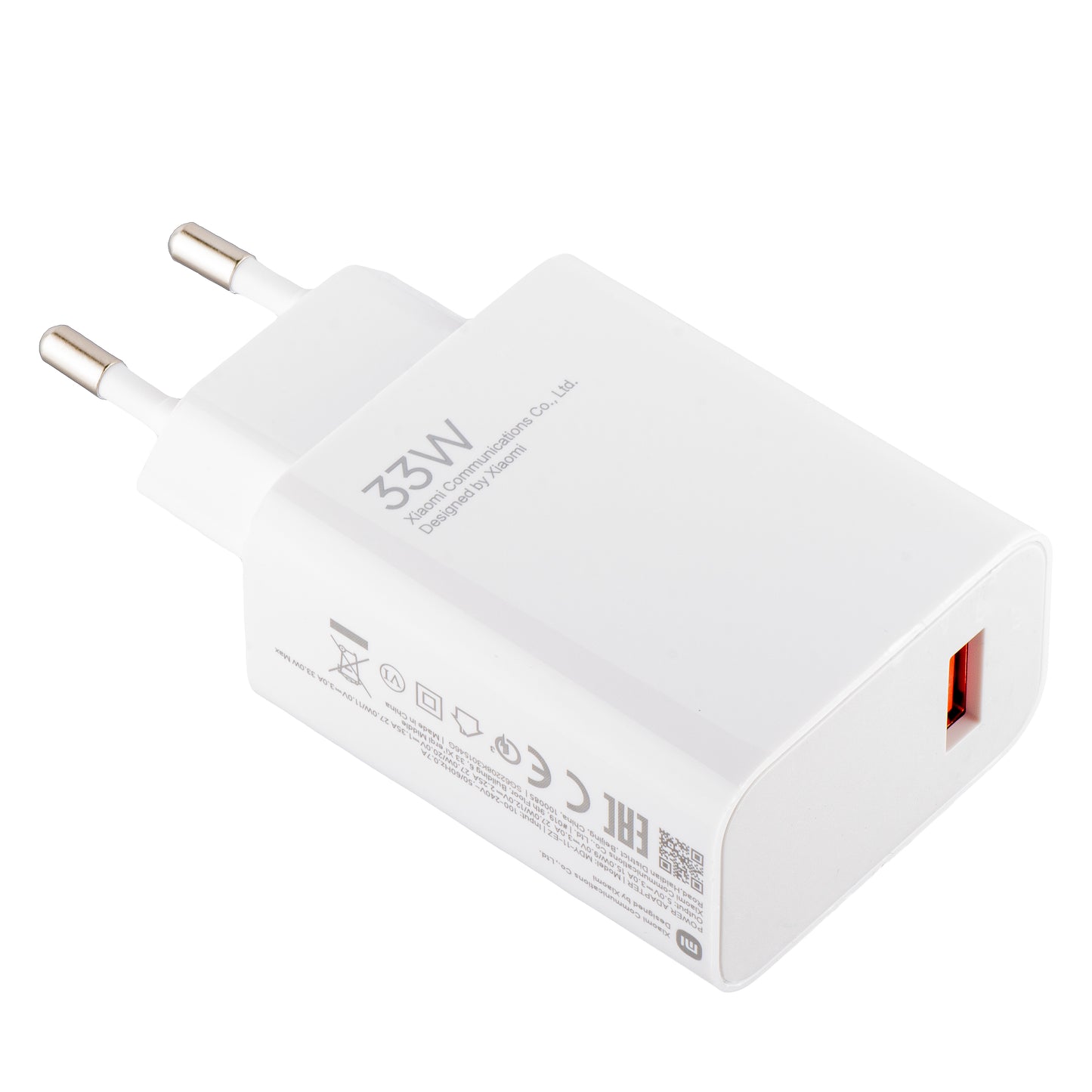 Carregador de rede Xiaomi MDY-11EZ, 33W, 3A, 1 x USB-A, branco