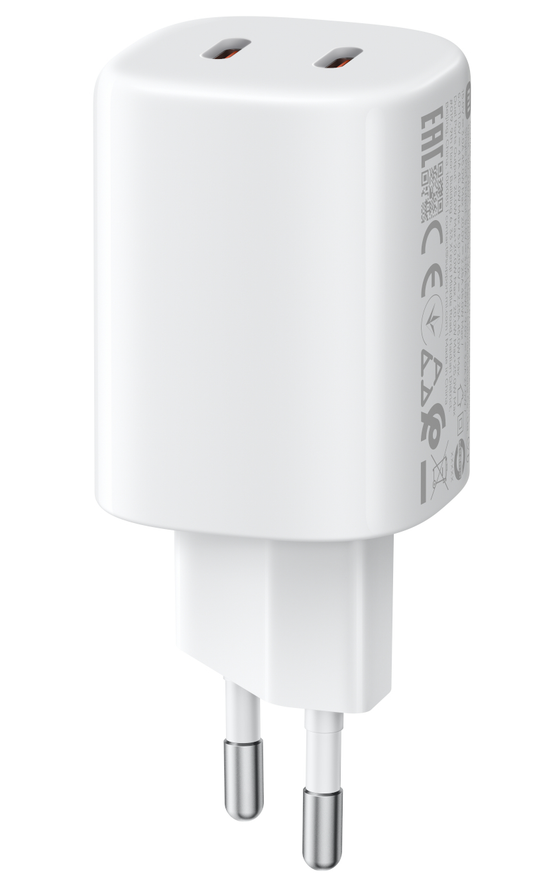 Carregador de Rede Xiaomi Nano Turbo, 45W, 3A, 2 x USB-C, Branco BHR087OEU