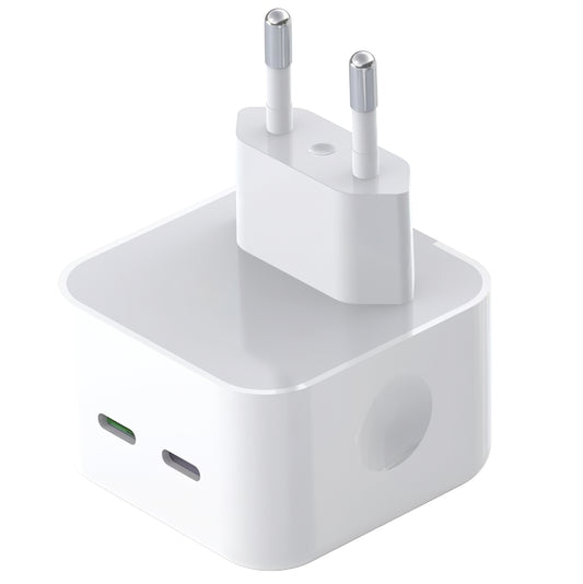 Carregador de Rede XO Design L102, 35W, 3A, 2 x USB-C, Branco