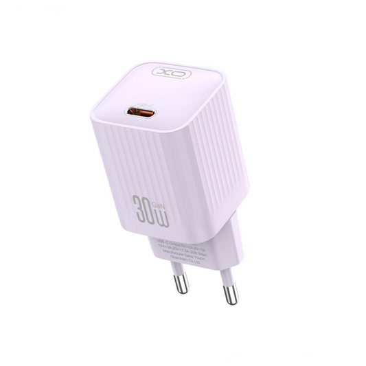 Carregador de Rede XO Design L148, 30W, 3A, 1 x USB-C, Roxo
