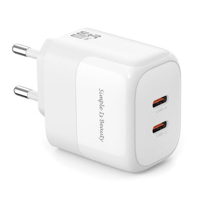 Carregador de rede XO Design L140, 35W, 3A, 2 x USB-C, branco 