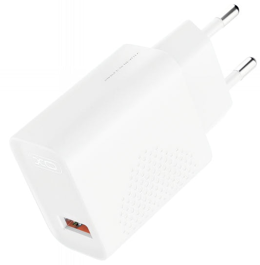 XO Design L159 Network Charger, 18W, 3A, 1 x USB-A, White