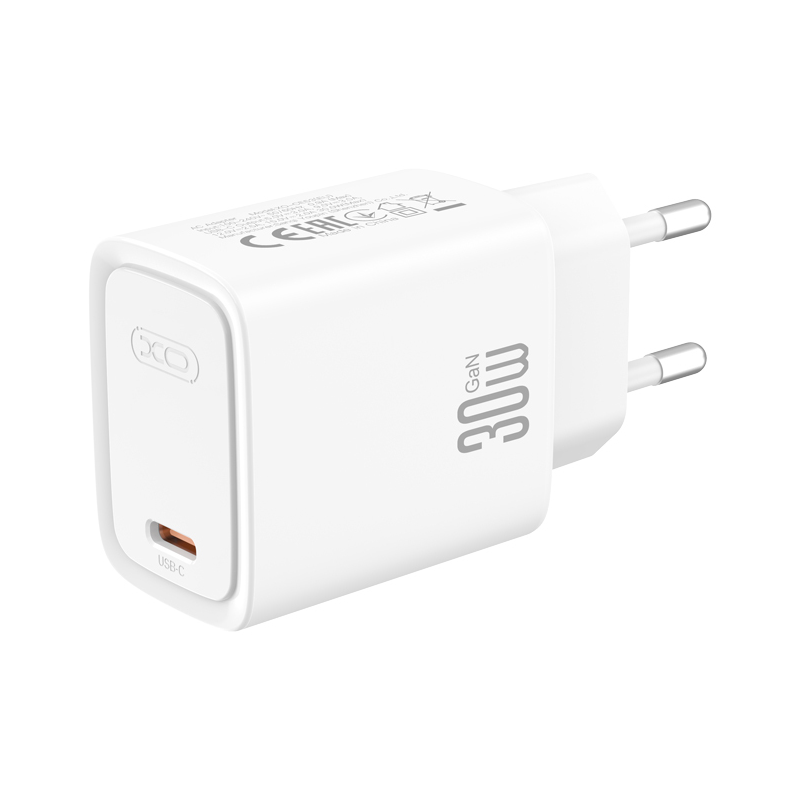 Carregador de rede XO Design CE53, 30 W, 3 A, 1 x USB-C, Branco