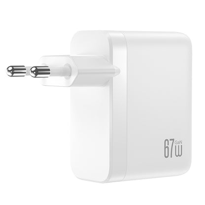 Carregador de Rede XO Design CE39, 67W, 3A, 1 x USB-A - 3 x USB-C, Branco