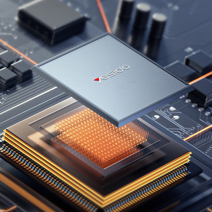 Carregador de Rede Yesido YC142, 100W, 5A, 1 x USB-A - 2 x USB-C, Preto