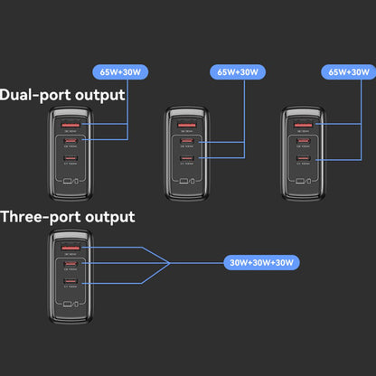Carregador de Rede Yesido YC142, 100W, 5A, 1 x USB-A - 2 x USB-C, Preto
