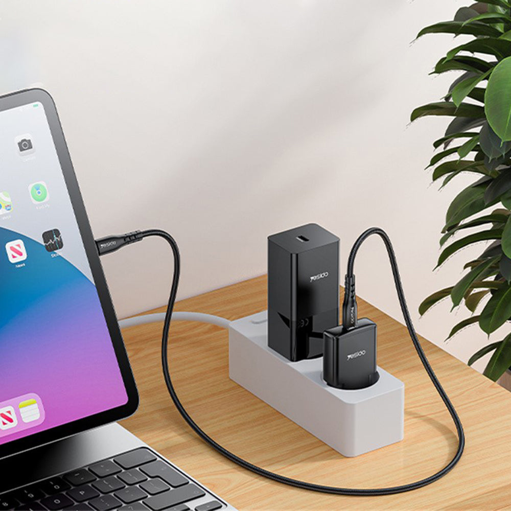 Carregador de Rede Yesido YC74, 30W, 3A, 1 x USB-C, Preto