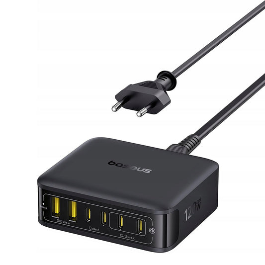 Carregador Estação Baseus EnerFill FH21, 120W, 3.25A, 2 x USB-A - 4 x USB-C, Preto E0120T00