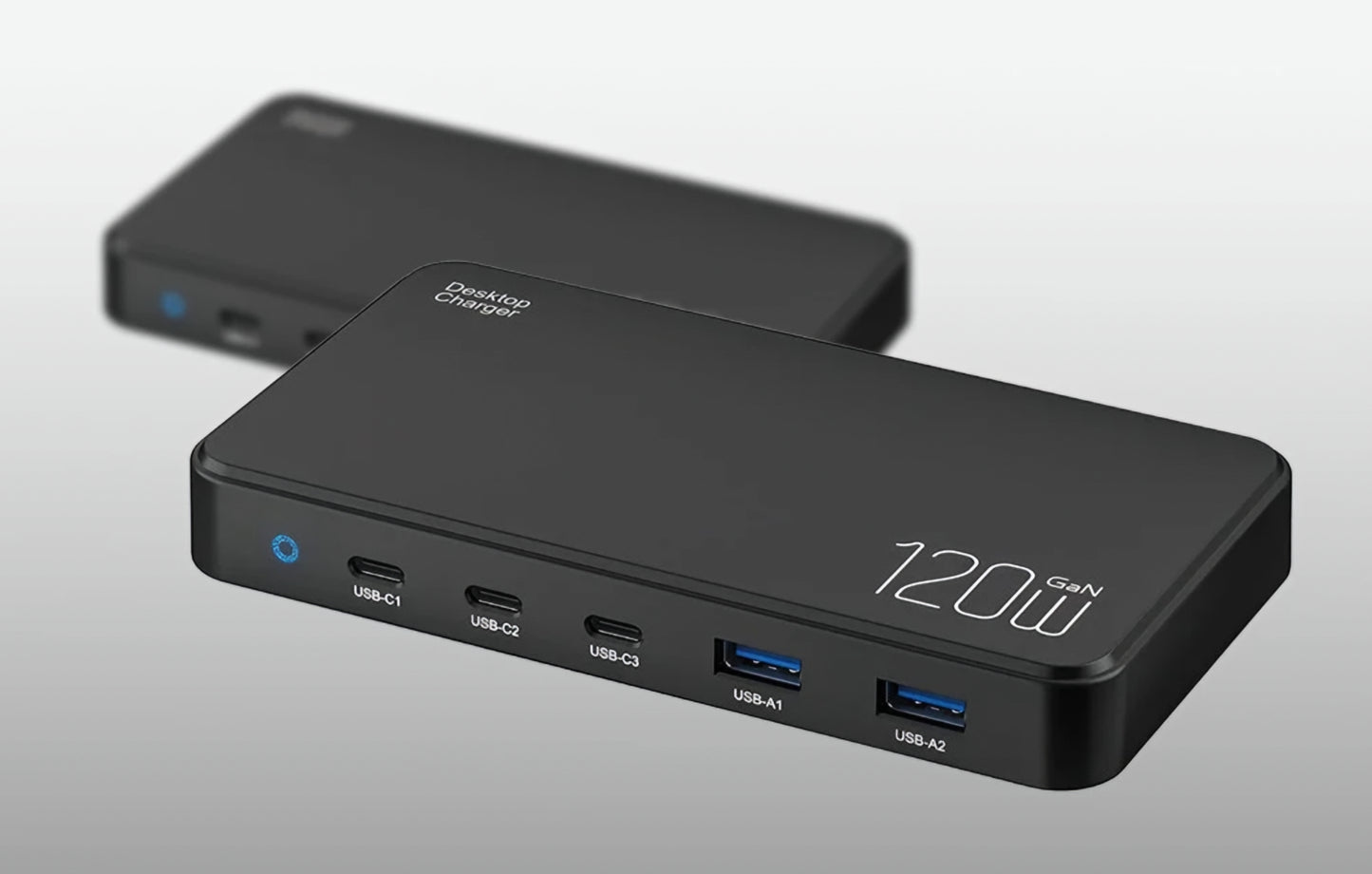 Carregador Estação BlitzWolf BW-i100, 120W, 5A, 2 x USB-A - 3 x USB-C, Preto