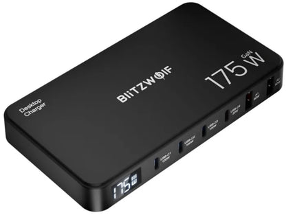 Carregador Estação BlitzWolf BW-S30, 175W, 5A, 2 x USB-A - 4 x USB-C, Preto