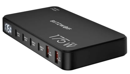 Carregador Estação BlitzWolf BW-S30, 175W, 5A, 2 x USB-A - 4 x USB-C, Preto