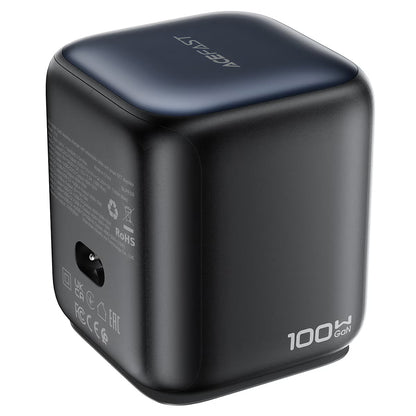 Acefast Z10 USB-C Cable Station Charger, 100W, 1 x USB-A - 2 x USB-C, Black